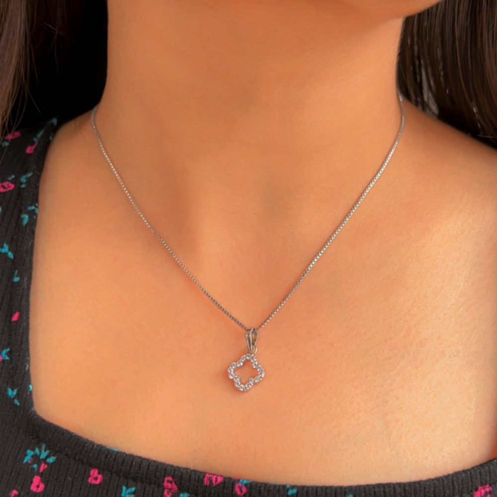Four-Leaf Clover Jewelry in Sterling Silver and Zirconia