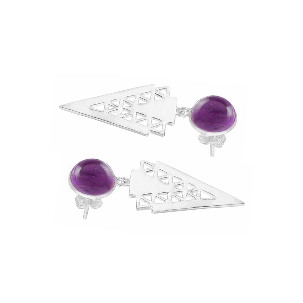 Classic silver long earrings with a smooth, polished surface for everyday elegance.